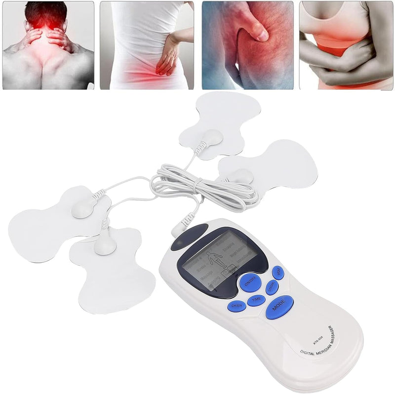 Estimulador muscular masajeador con electrodos adhesivos