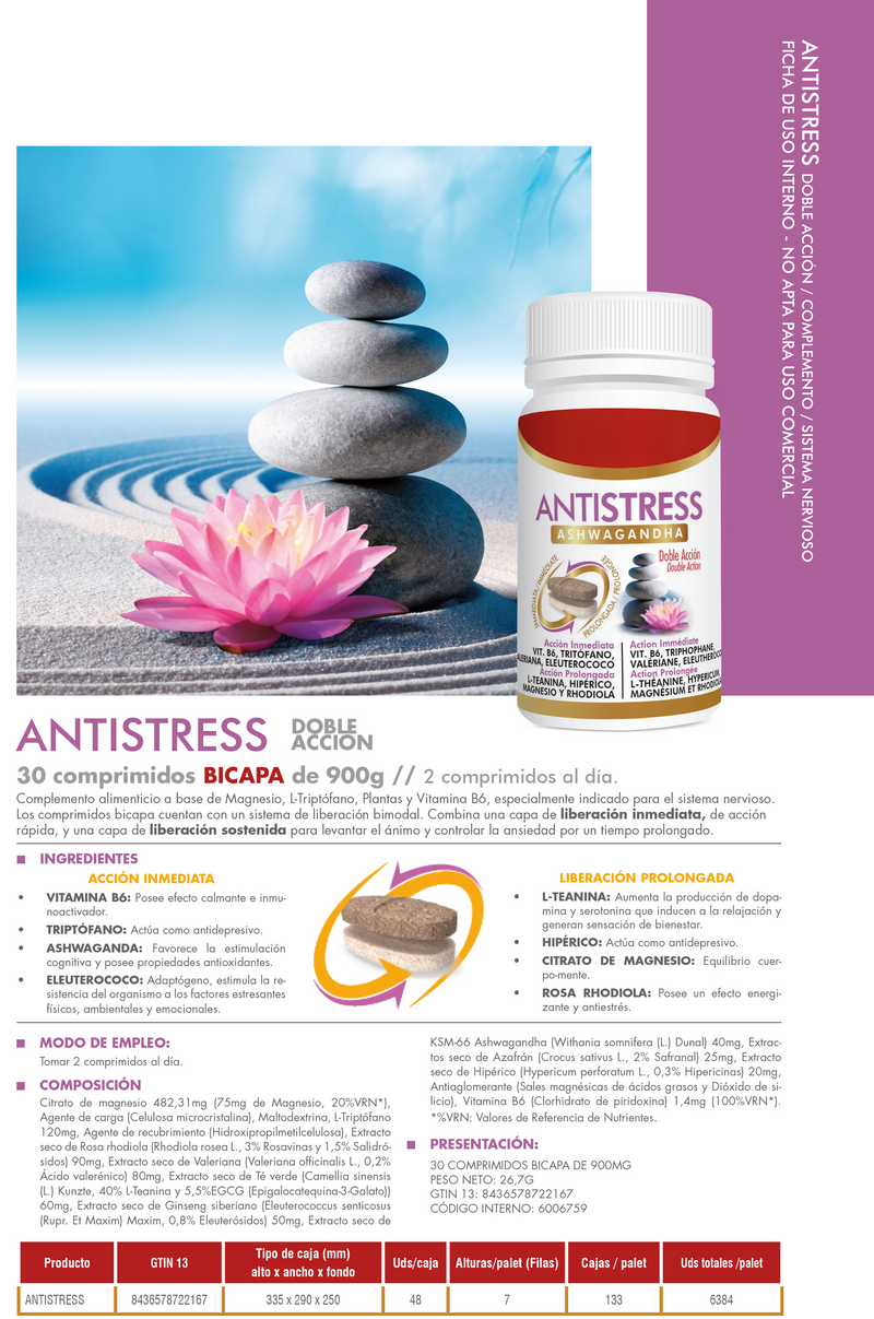 SUP Antiestrés Doble Acción 30 Comprimidos – Relajación y Energía Positiva