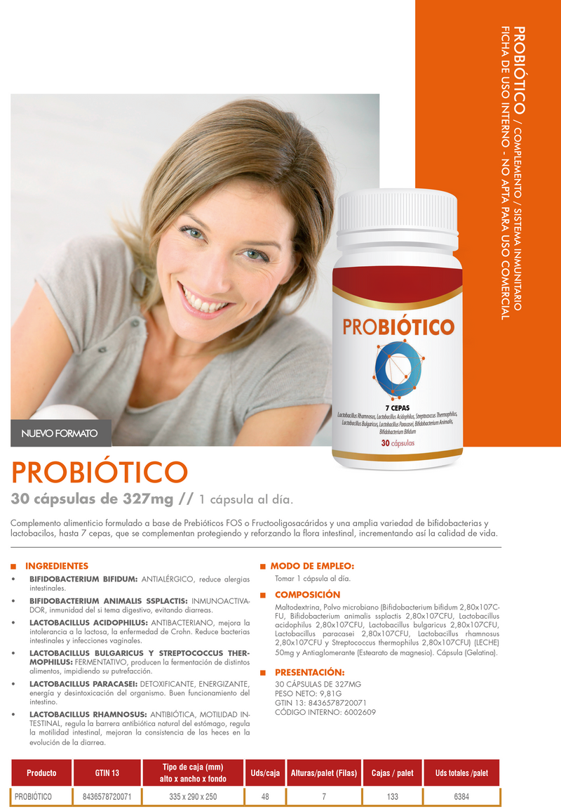 SUP Probiótico 30 Cápsulas – Salud Digestiva e Inmunidad